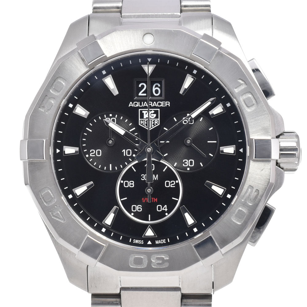 TAG HEUER Aqua racer CAY1110-0 Chronograph Date black Dial Quartz Men's
 Watch J#147530