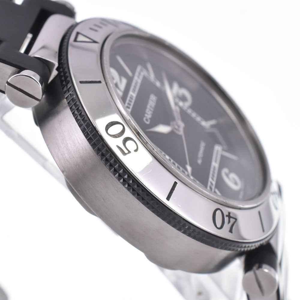 CARTIER Pacha Sea timer W31077U2 Stainless Steel / Rubber black Dial Automatic Men's
 Watch J#147531