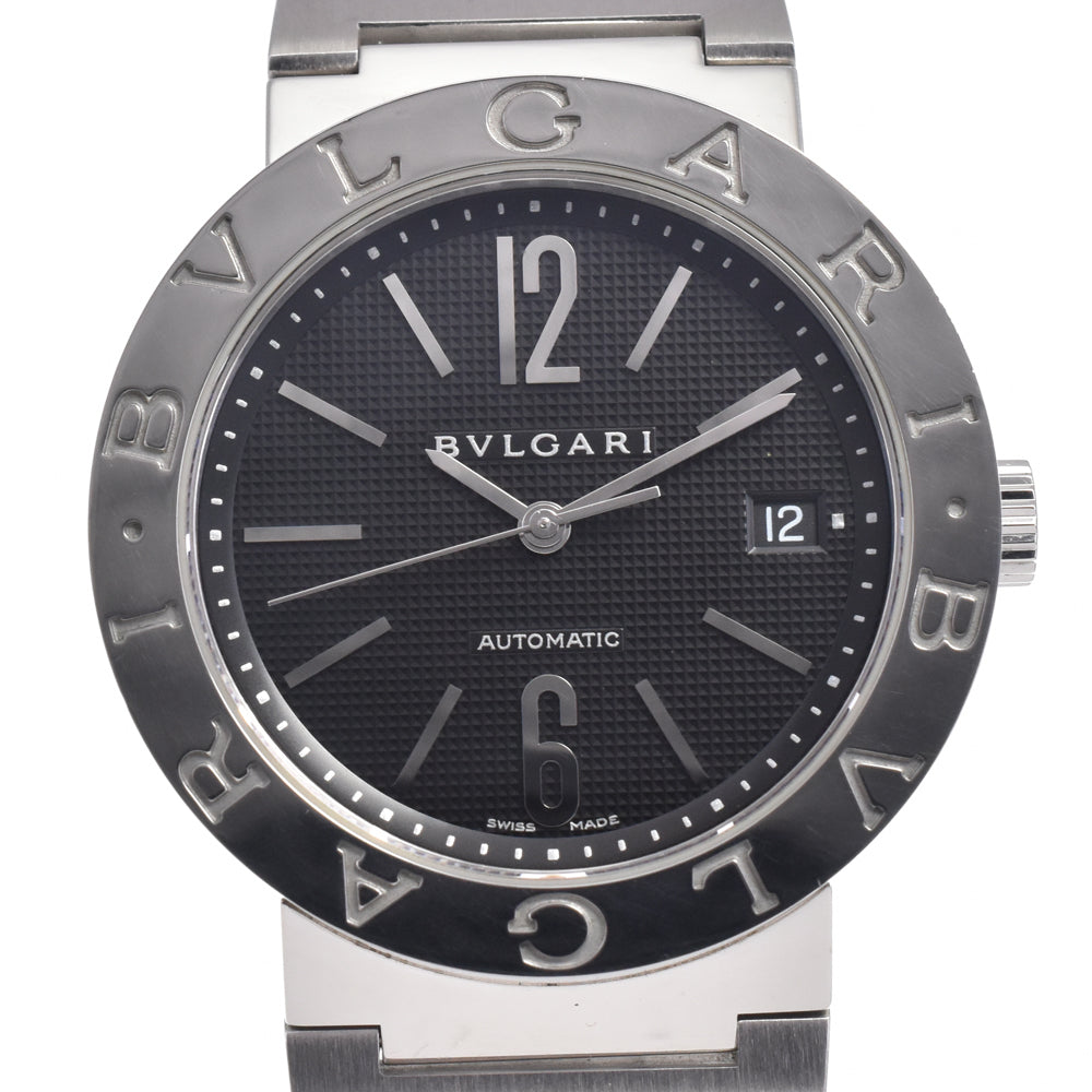 with paper BVLGARI Bvlgari Bvlgari BB38SS AUTO Date black Dial Automatic Men's
 Watch I#147535