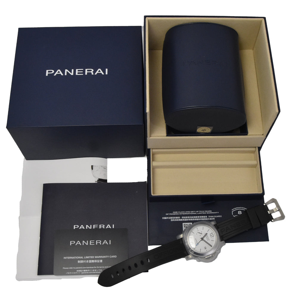 with paper PANERAI Luminor Power Reserve PAM01367 Small second date white Dial Automatic Men's
 Watch H#147543