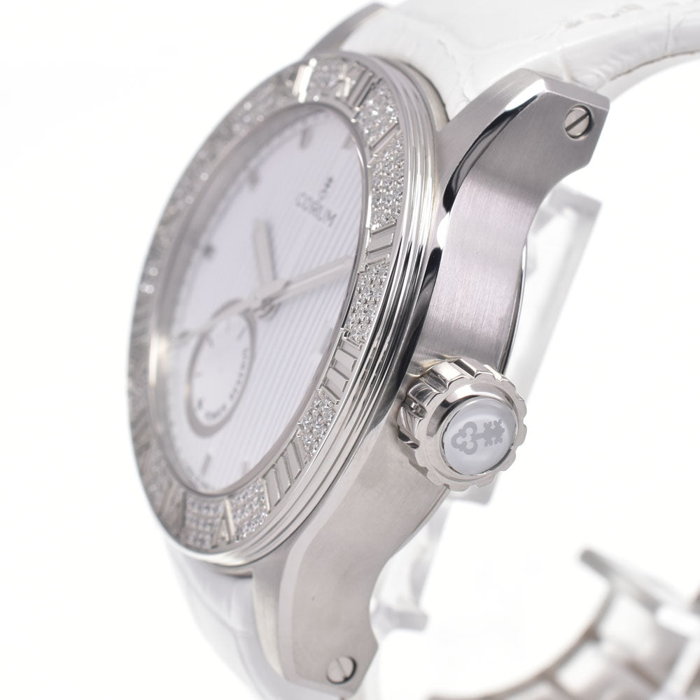 with paper CORUM Romulus 373.515.47/0F09 EB85 Diamond bezel, power reserve white Dial Automatic Men's
 Watch G#147556