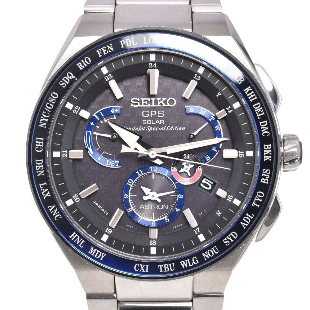 SEIKO Astron 8X53-0AX0-2 Day date Navy Dial GPS Solar Men's
 Watch G#147563