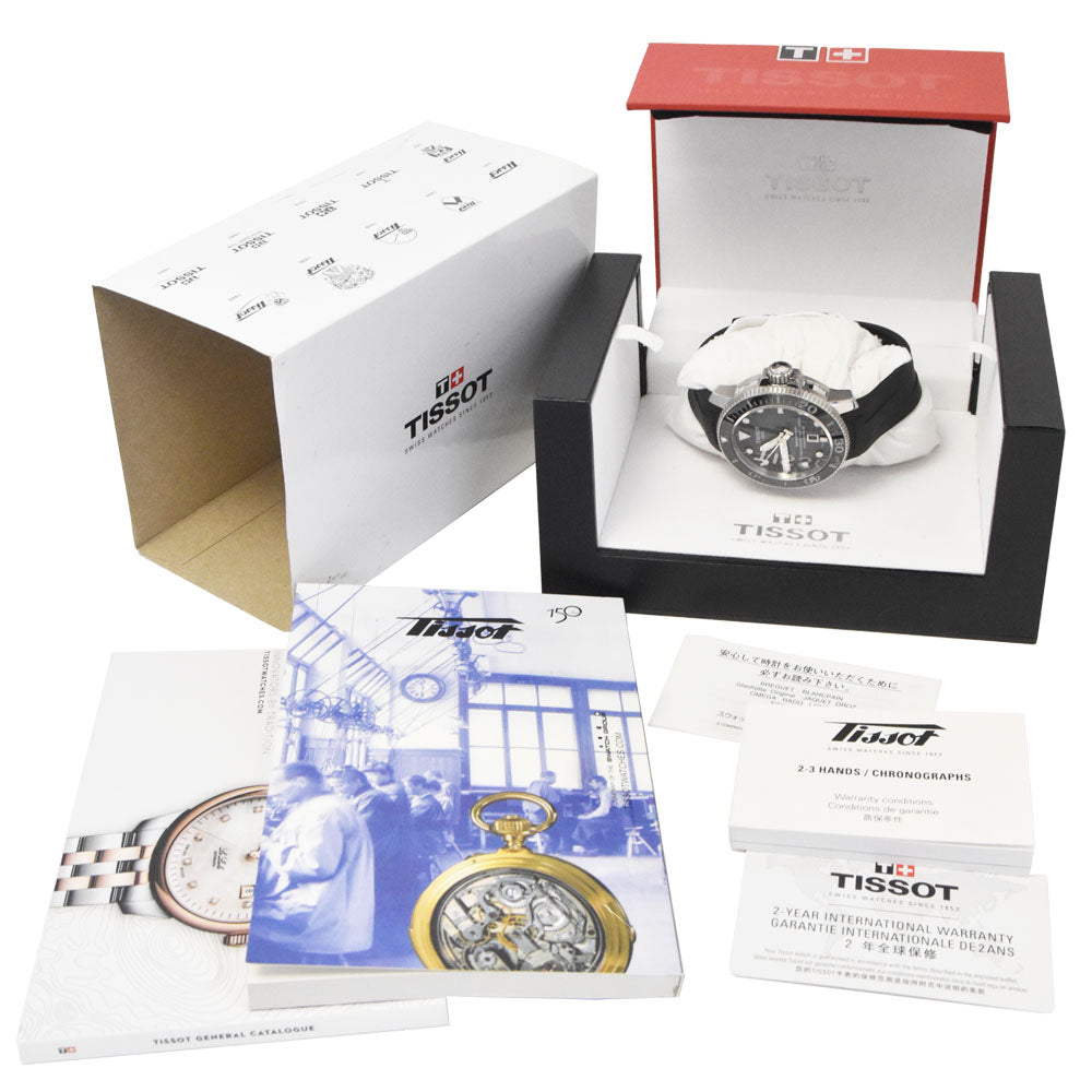 with paper TISSOT Sea star T120.607.17.441.00 Date black Dial Automatic Men's
 Watch G#147572