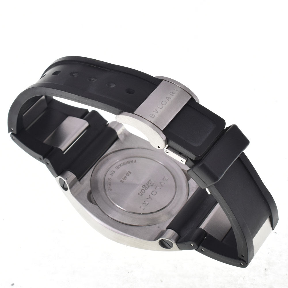 with paper BVLGARI Elgon EG40S Date Stainless Steel Leather black Dial Automatic Men's
 Watch I#147576