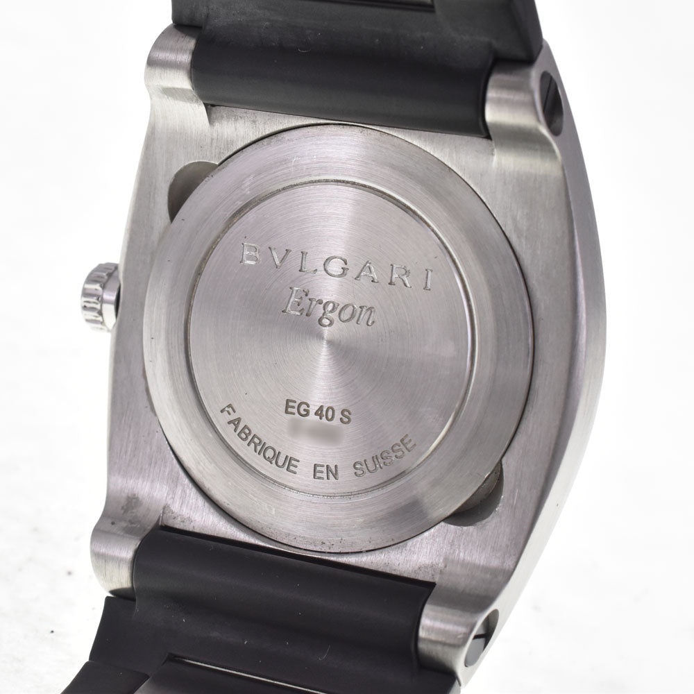 with paper BVLGARI Elgon EG40S Date Stainless Steel Leather black Dial Automatic Men's
 Watch I#147576