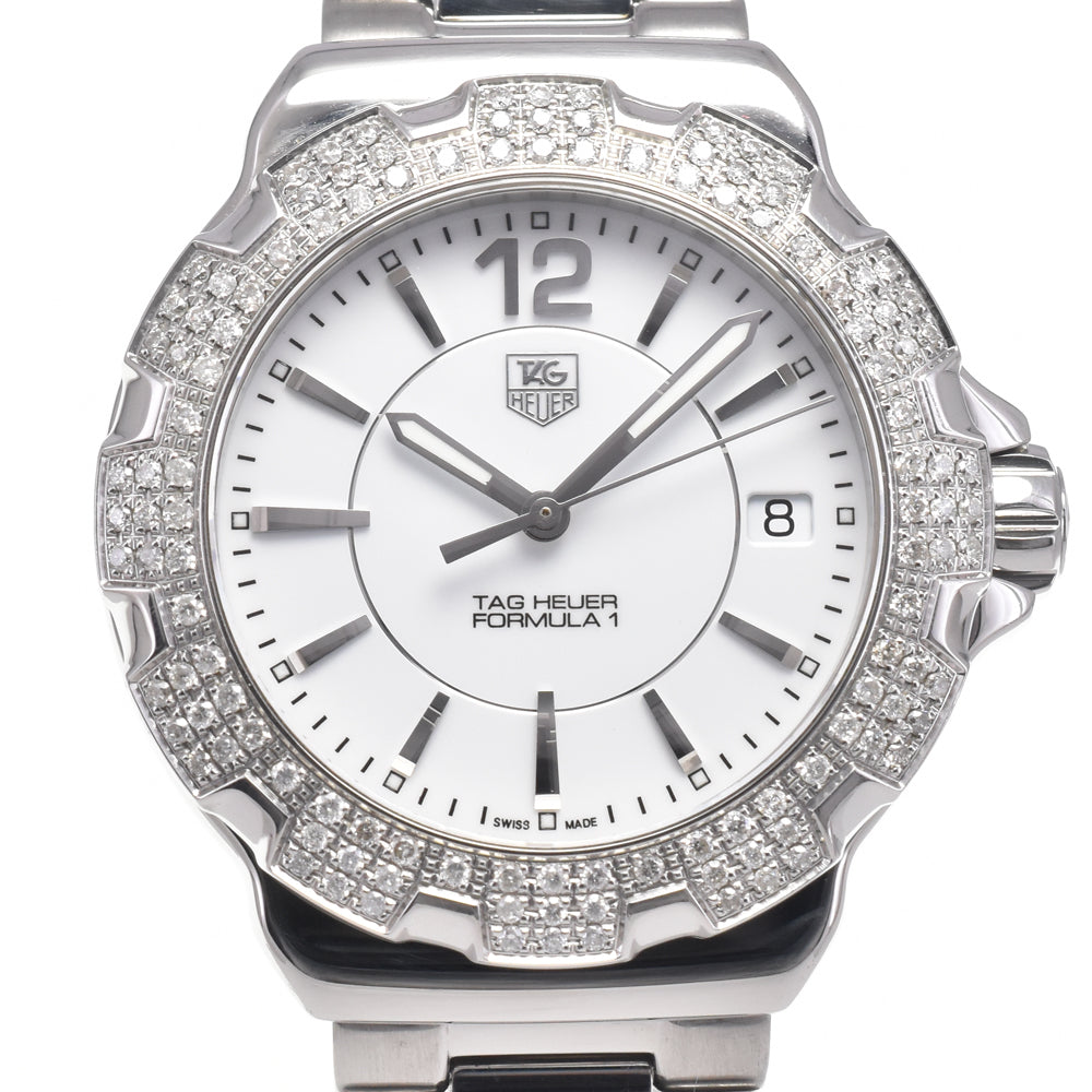 with paper TAG HEUER Formula 1 WAH1218 Diamond Bezel white Dial Quartz Ladies
 Watch H#147578