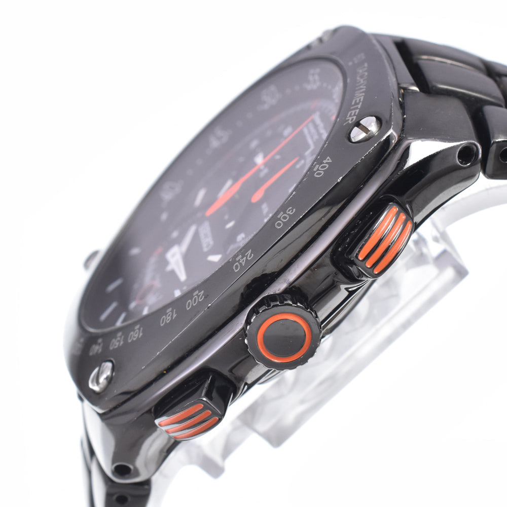 SEIKO Sportura 7L22-0AD0 Kinetic chronograph black Dial Auto quartz Men's
 Watch C#147579