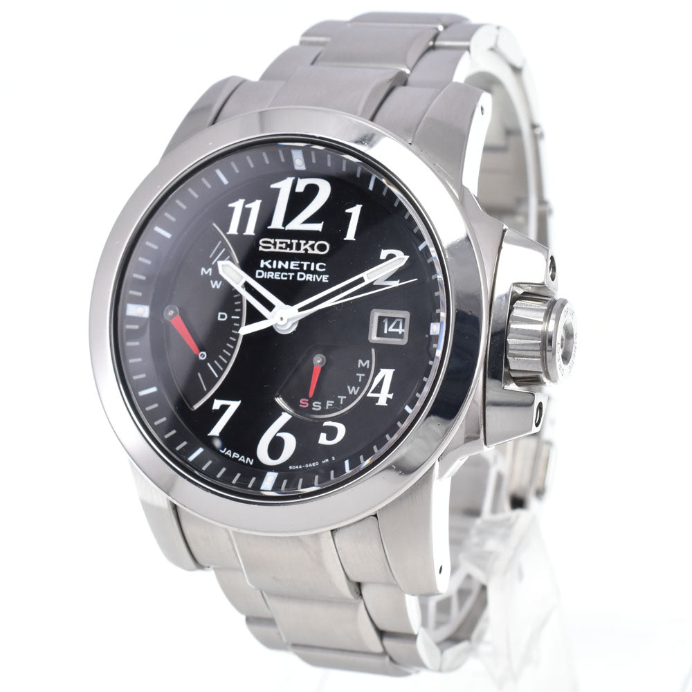 SEIKO Kinetic direct drive 5D44-0AB0/SAGG003 black Dial Auto quartz Men's
 Watch M#147579