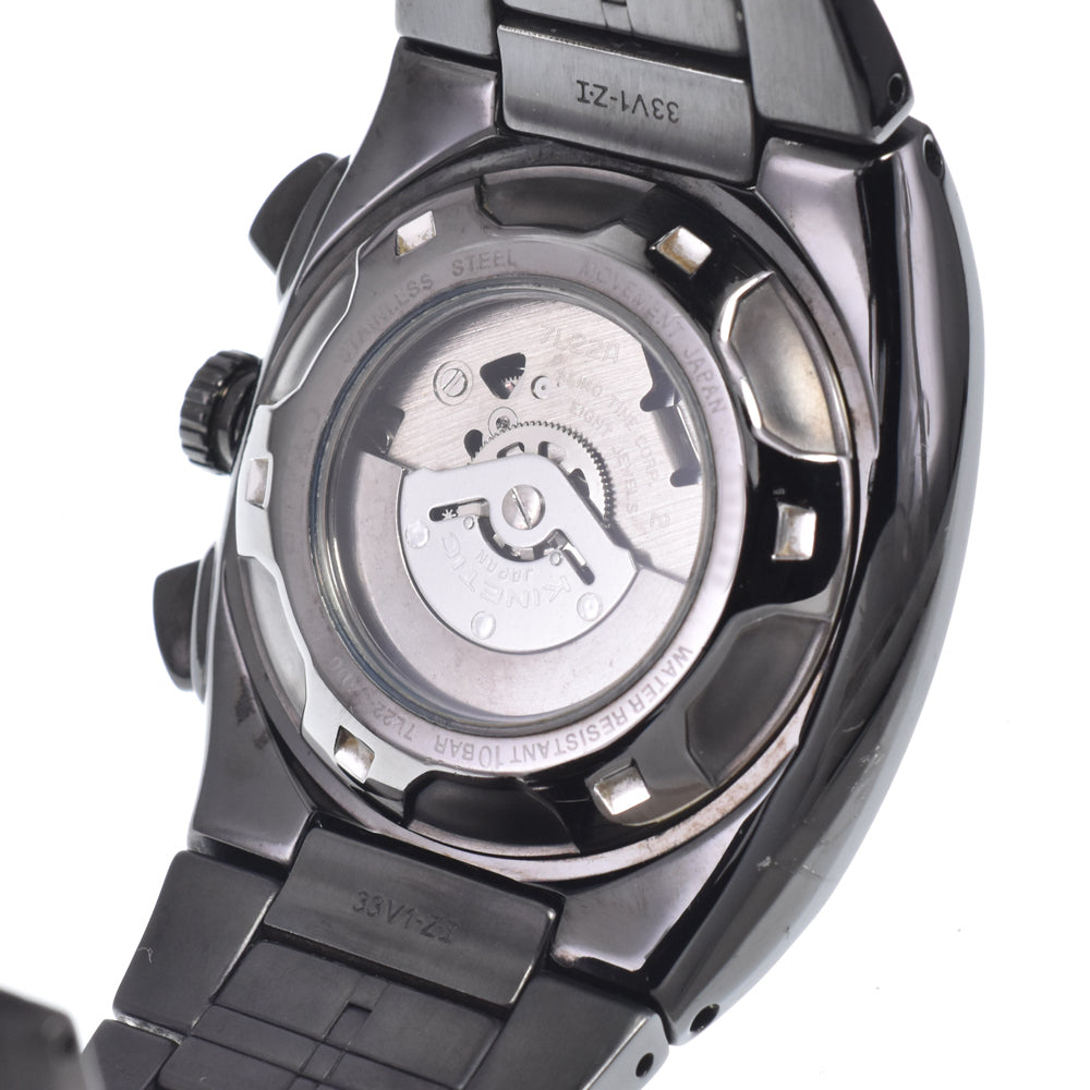 SEIKO Sportura 7L22-0AD0 Kinetic chronograph black Dial Auto quartz Men's
 Watch C#147579