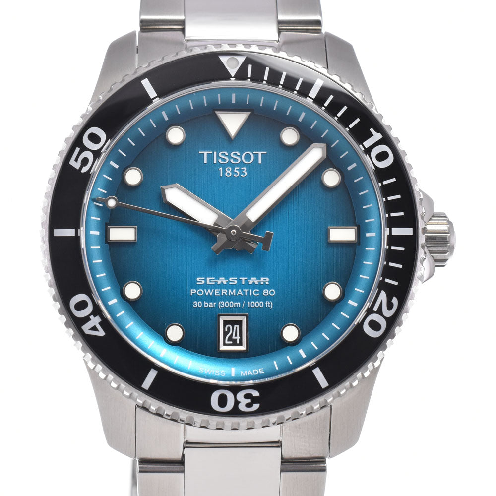 【中古】 Tatties And Herren - The Sea TISSOT Sea star 1000 T120.807.11.091.00 Date Blue gradation Dial