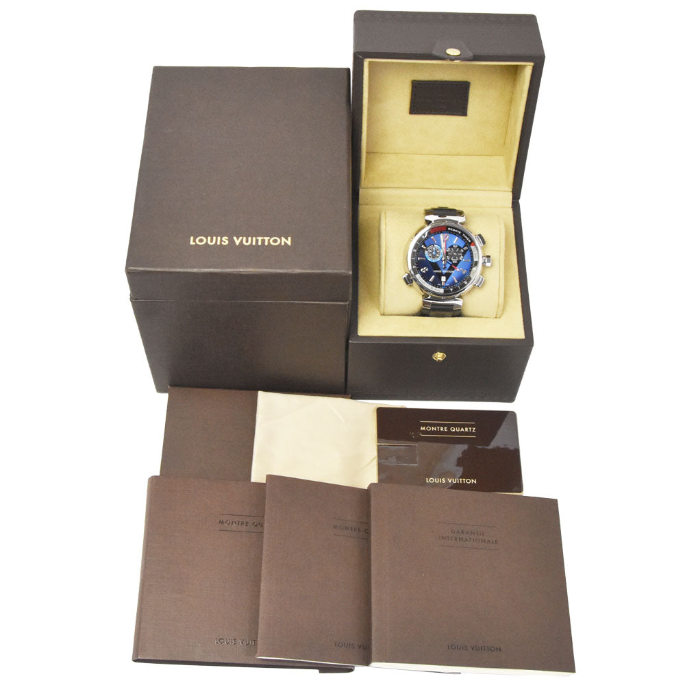 LOUIS VUITTON Tambour Regatta Q102D alarm blue Dial Quartz Men's
 Watch H#147497
