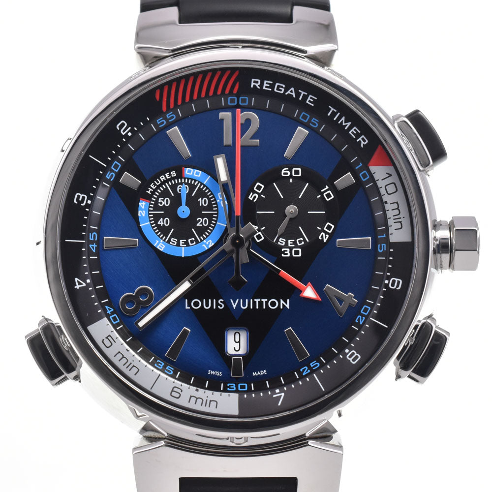 LOUIS VUITTON Tambour Regatta Q102D alarm blue Dial Quartz Men's
 Watch H#147497