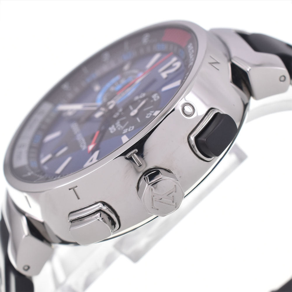 LOUIS VUITTON Tambour Regatta Q102D alarm blue Dial Quartz Men's
 Watch H#147497