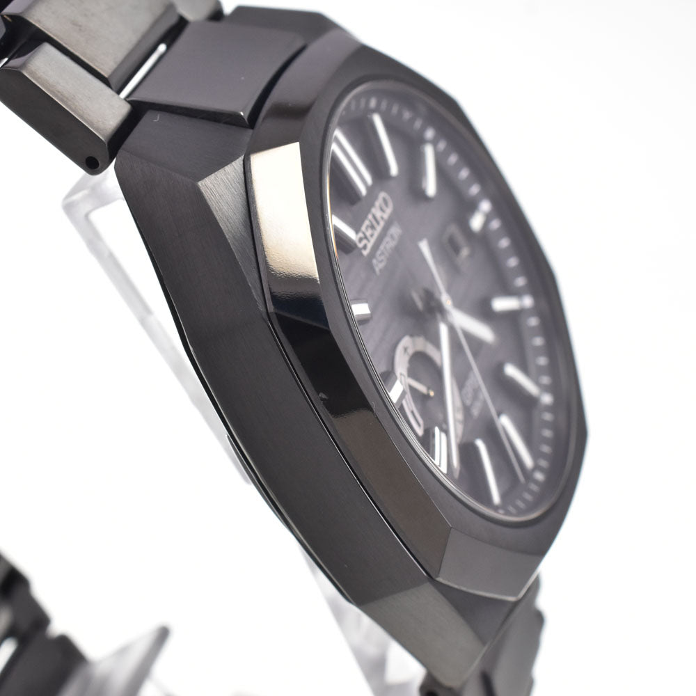 SEIKO Astron SBXD015（3X62-0AA0） diamond shield black Dial GPS Solar Men's
 Watch H#147583