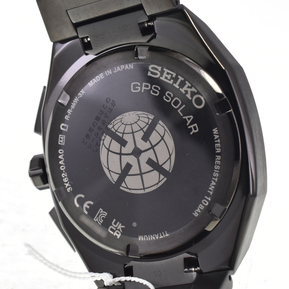 SEIKO Astron SBXD015（3X62-0AA0） diamond shield black Dial GPS Solar Men's
 Watch H#147583