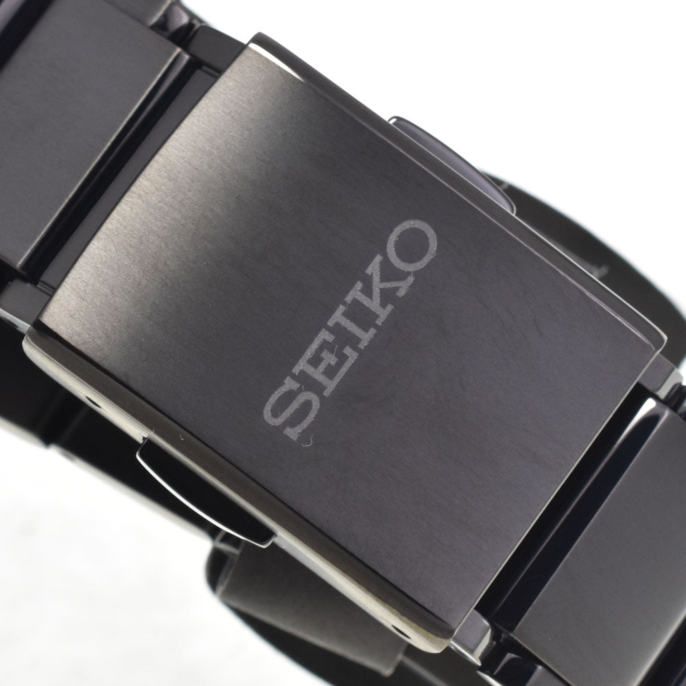 SEIKO Astron SBXD015（3X62-0AA0） diamond shield black Dial GPS Solar Men's
 Watch H#147583