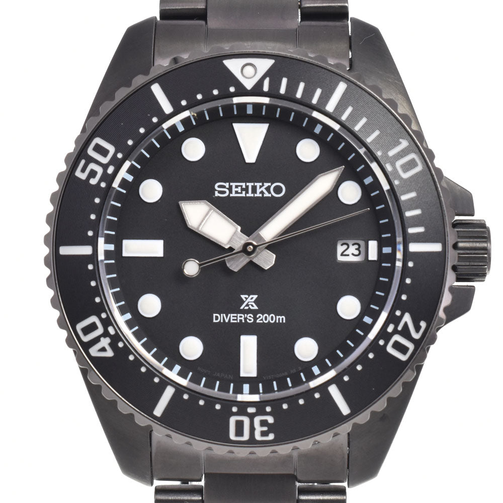 with paper SEIKO Prospex Diver Scuba SBDJ065/V157-00A0 Date black Dial Solar Men's
 Watch G#147584
