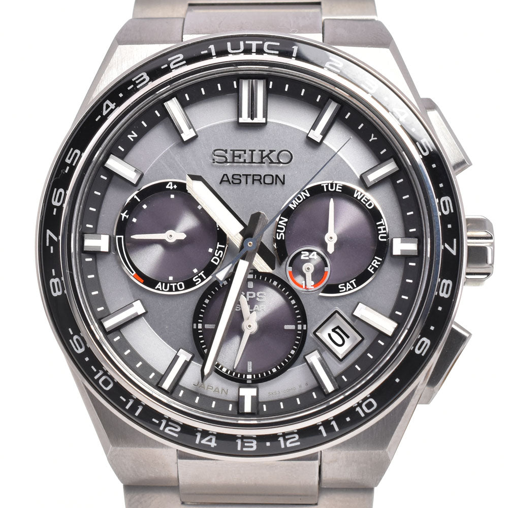 with paper SEIKO Astron Nexter 5X53-0BR0/SBXC107 Date Silver Dial GPS Solar Men's
 Watch G#147585
