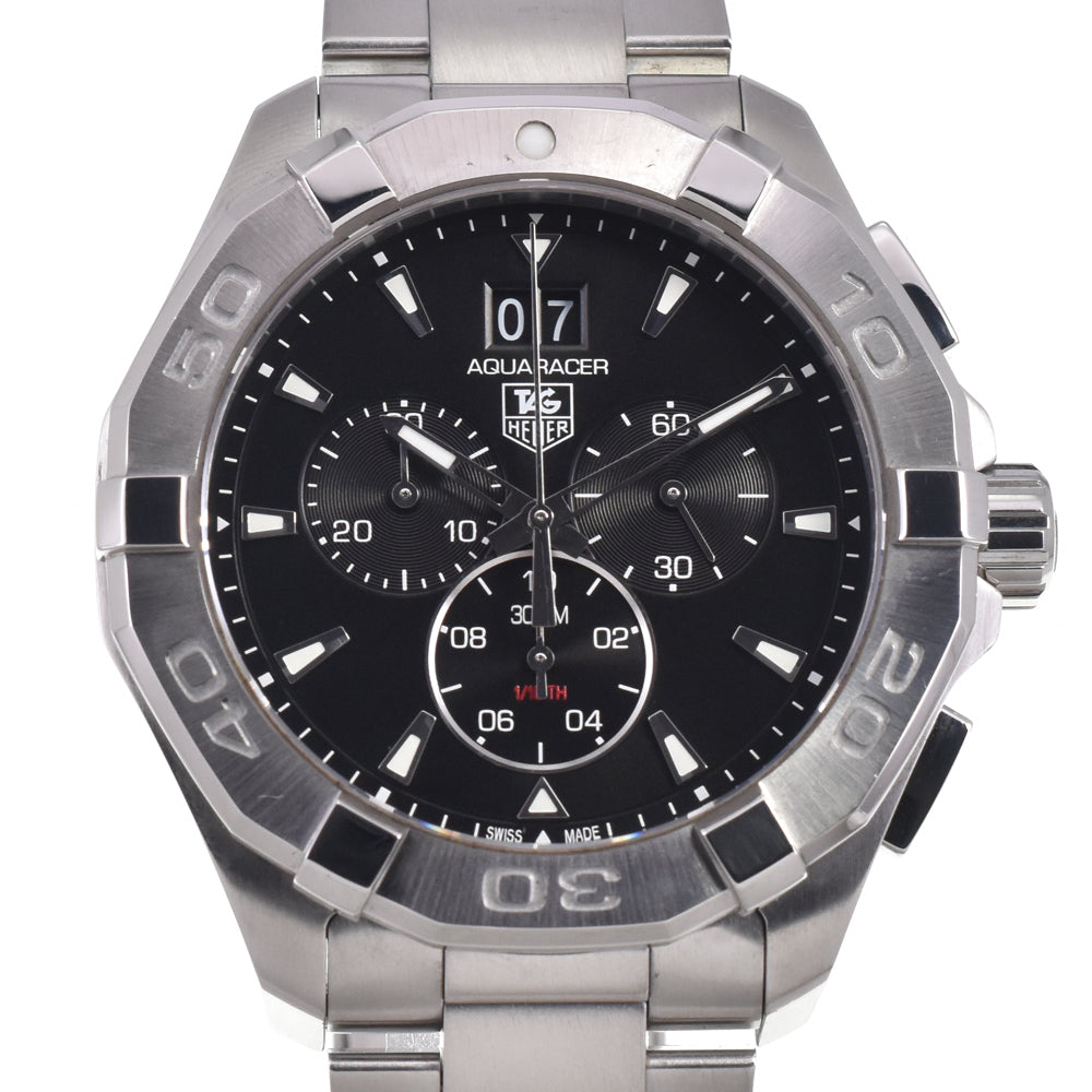 with paper TAG HEUER Aqua racer CAY1110-0 Chronograph Date black Dial Quartz Men's
 Watch H#147589