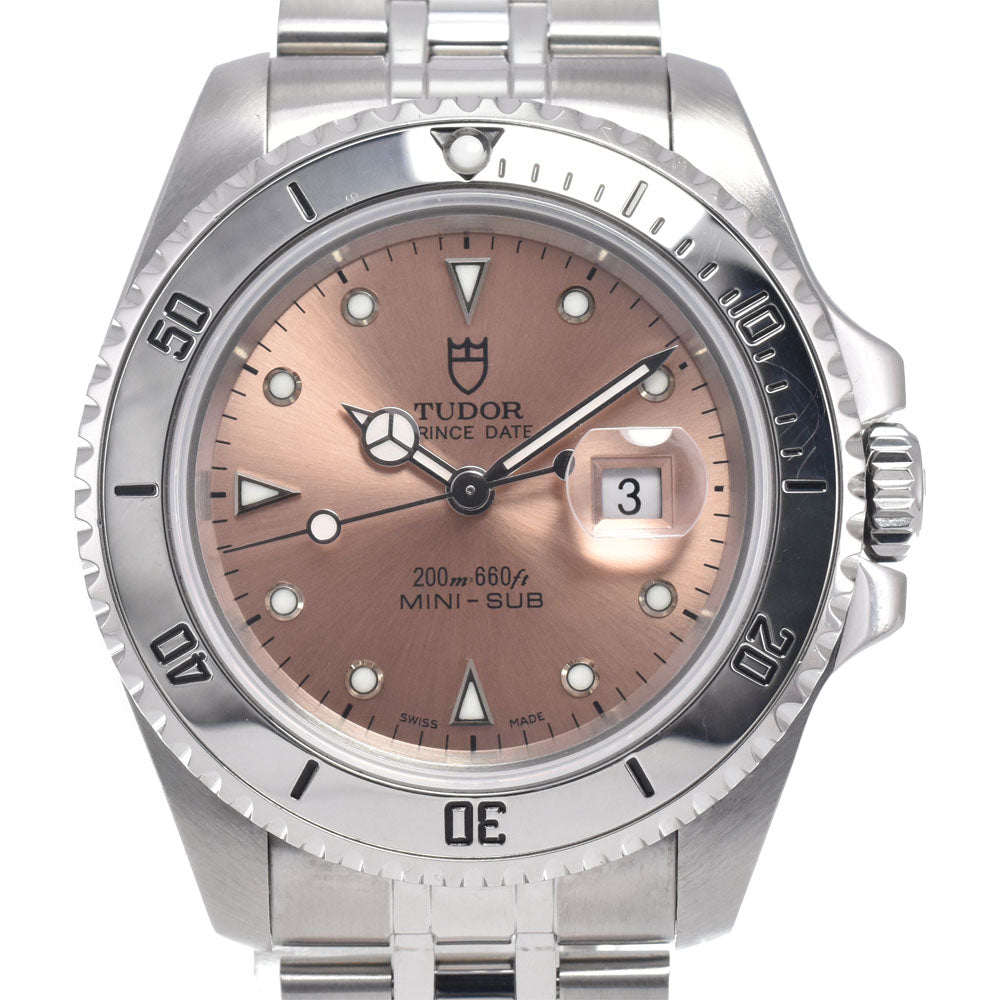 with paper TUDOR Prince Date Mini Sub 73190 Date pink Dial Automatic Boy's
 Watch H#147590