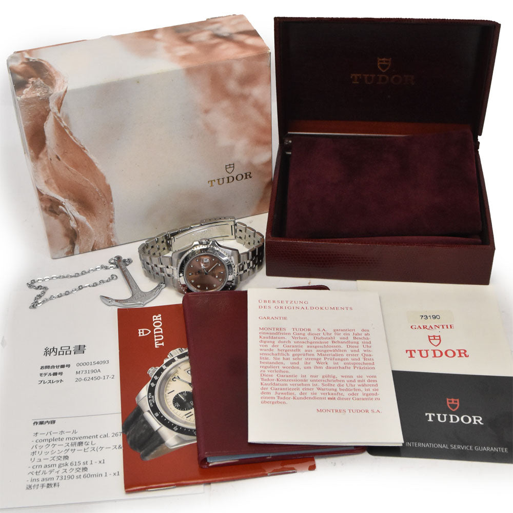 with paper TUDOR Prince Date Mini Sub 73190 Date pink Dial Automatic Boy's
 Watch H#147590