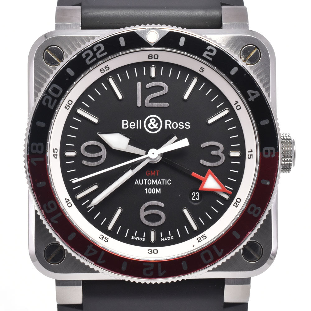 with paper Bell＆Ross Aviation BR03-93-S Stainless Steel / Rubber black Dial Automatic Men's
 Watch G#147591