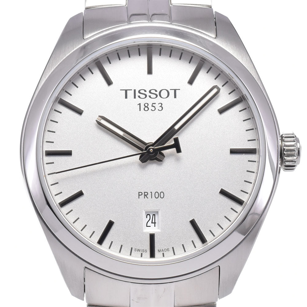 with paper TISSOT PR100 T101410A Date Silver Dial Quartz Men's
 Watch I#147601
