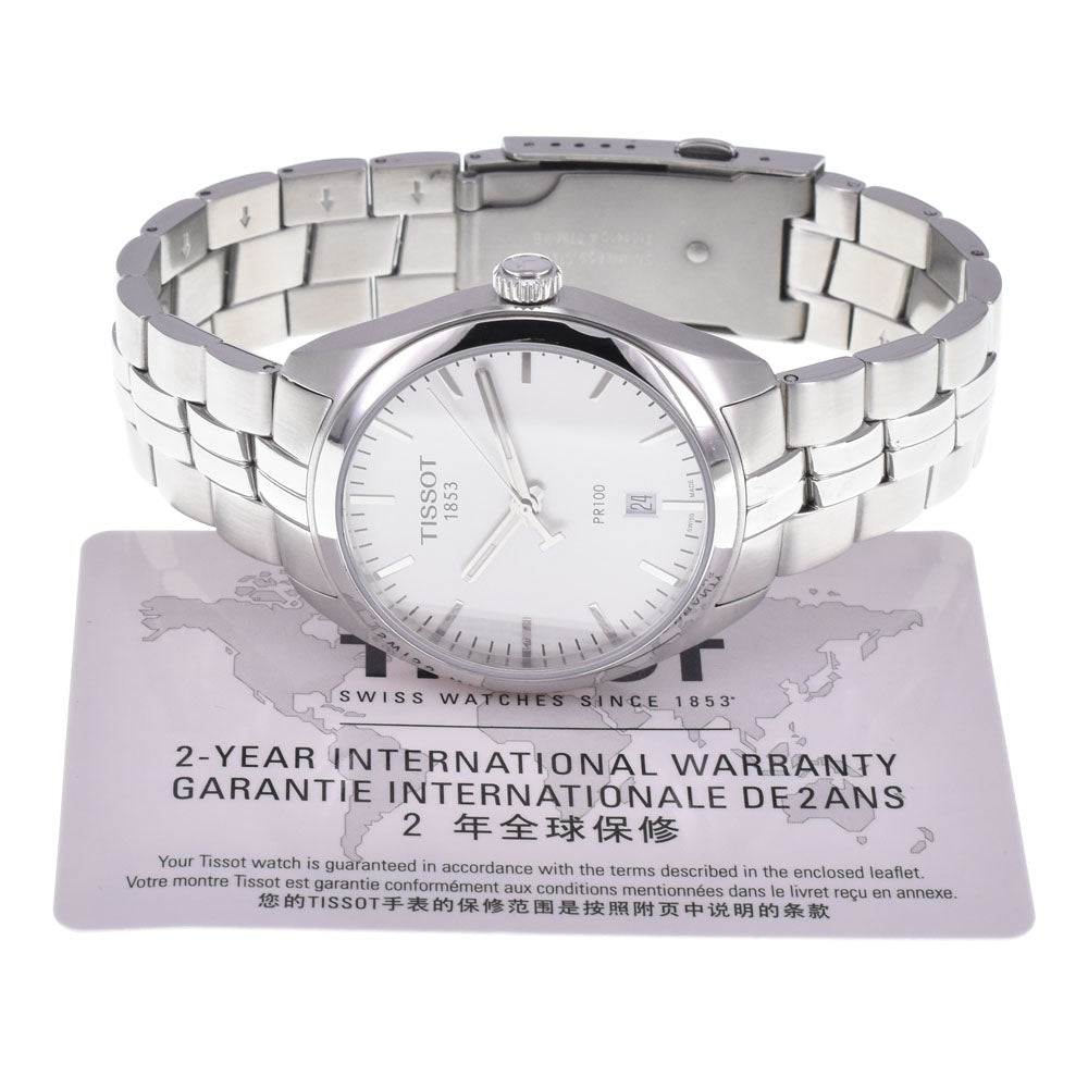 with paper TISSOT PR100 T101410A Date Silver Dial Quartz Men's
 Watch I#147601
