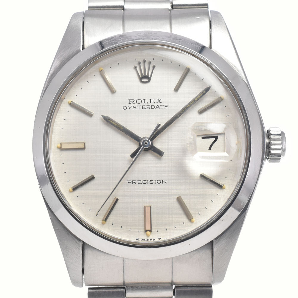 ROLEX Oyster Date Precision 6694 vintage Cal.1225 Silver Dial Hand Winding Men's
 Watch H#147603