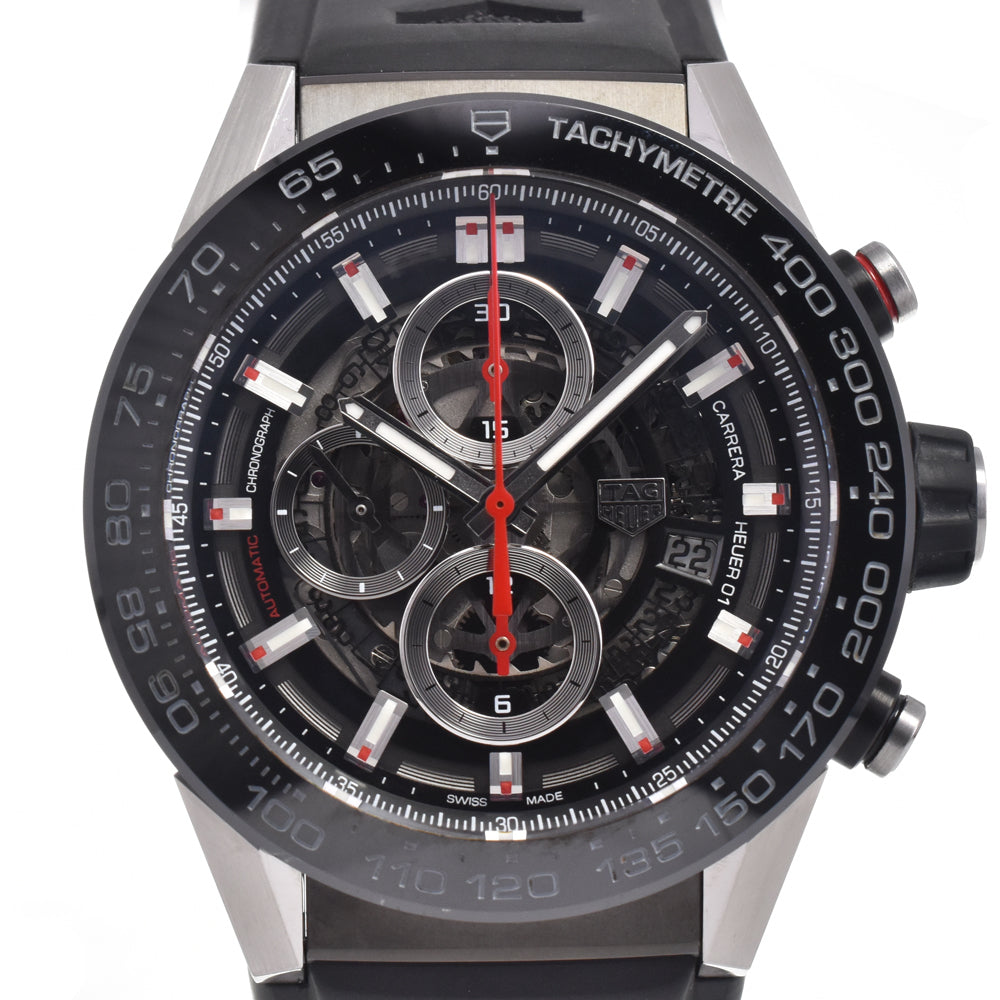 with paper TAG HEUER Carrera Caliber Heuer 01 CAR2A1Z.FT6044 Chronograph Date black Dial Automatic Men's
 Watch I#147604