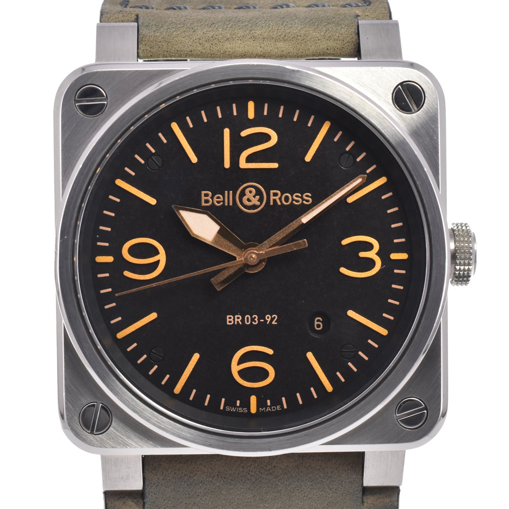with paper Bell＆Ross Aviation BR03-92 black Dial Automatic Men's
 Watch H#147608