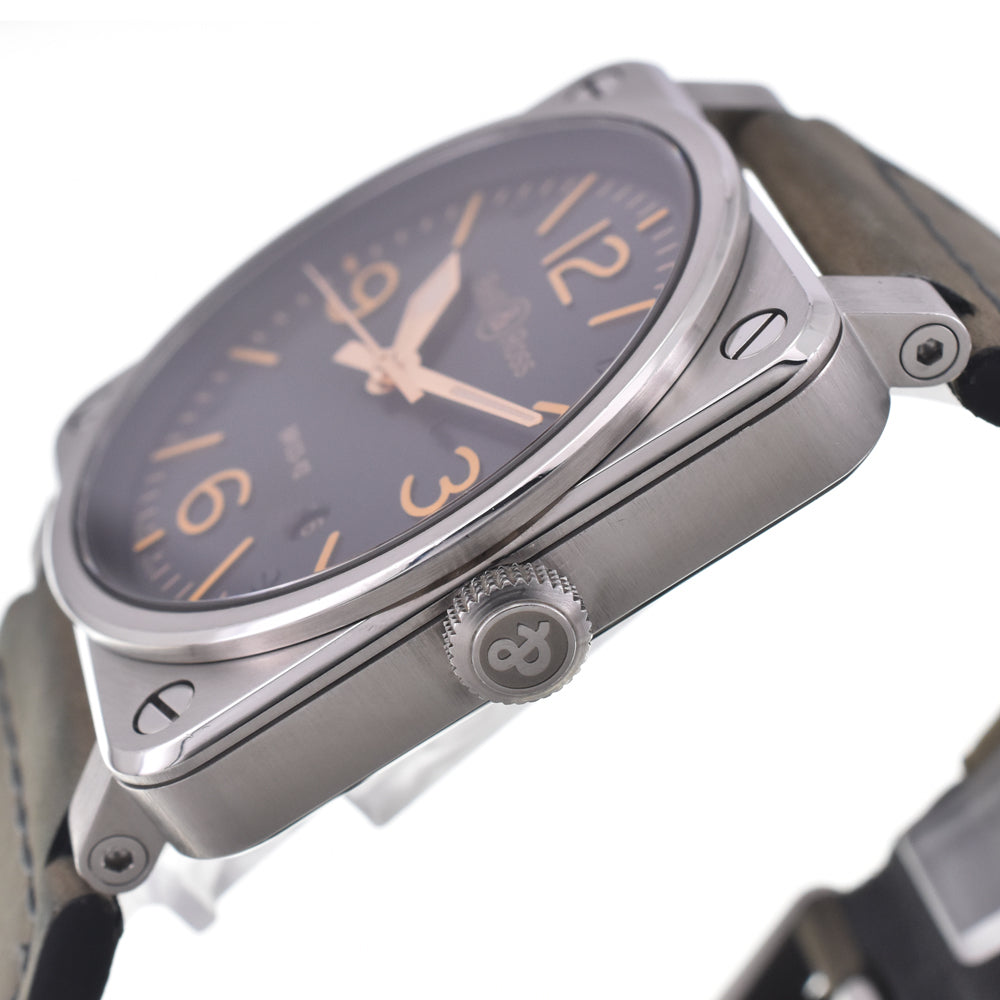 with paper Bell＆Ross Aviation BR03-92 black Dial Automatic Men's
 Watch H#147608