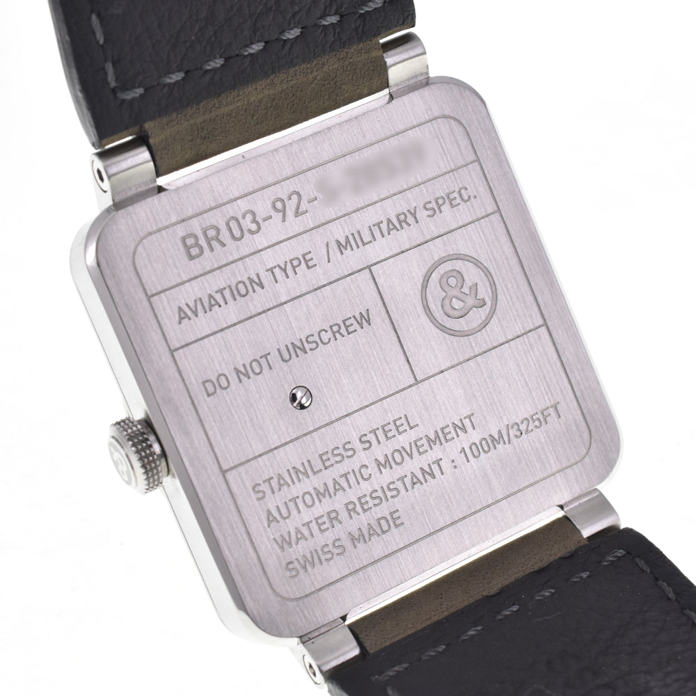 with paper Bell＆Ross Aviation BR03-92 black Dial Automatic Men's
 Watch H#147608