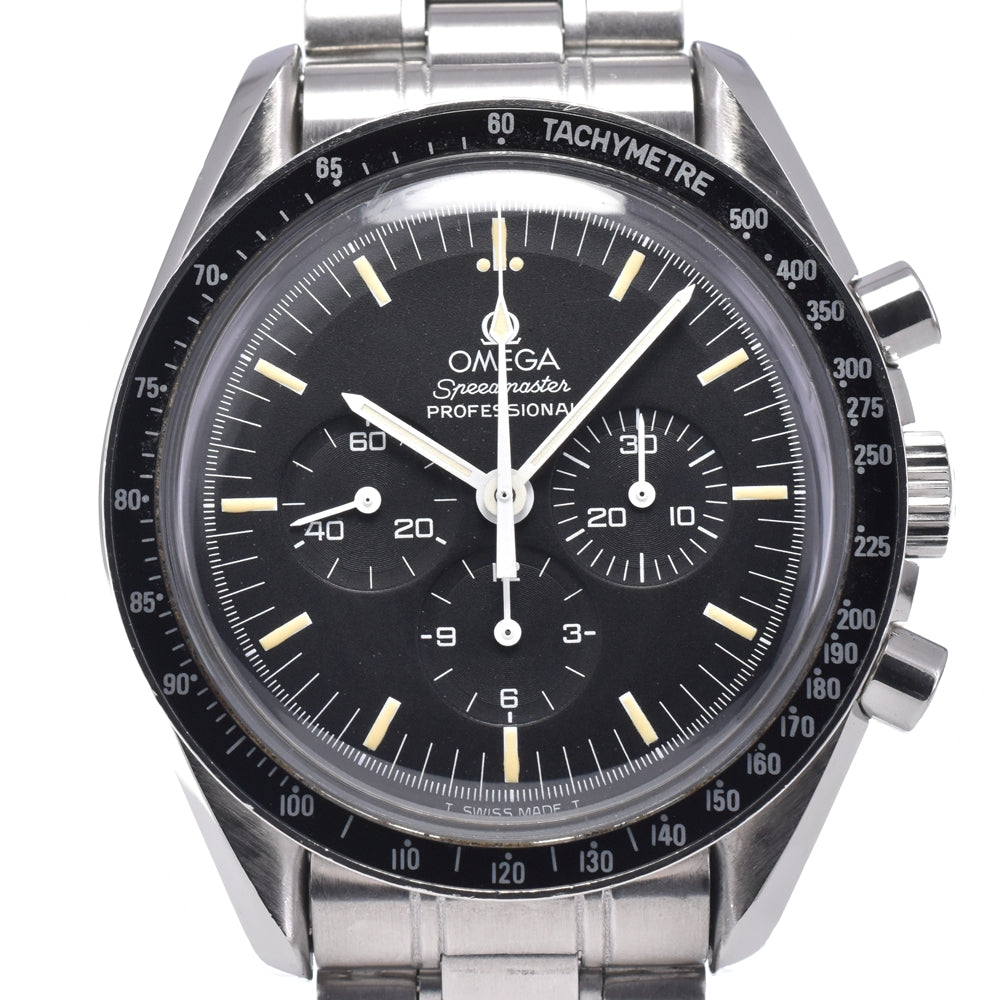 with paper OMEGA Speedmaster Professional 345.0808 Chronograph black Dial Hand Winding Men's
 Watch N#147611