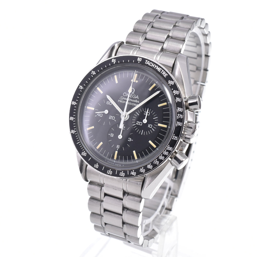 with paper OMEGA Speedmaster Professional 345.0808 Chronograph black Dial Hand Winding Men's
 Watch N#147611