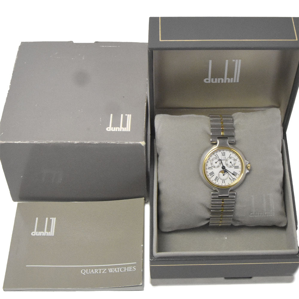 Dunhill Millennium Triple calendar moon phase white Dial Quartz Unisex
 Watch H#147630