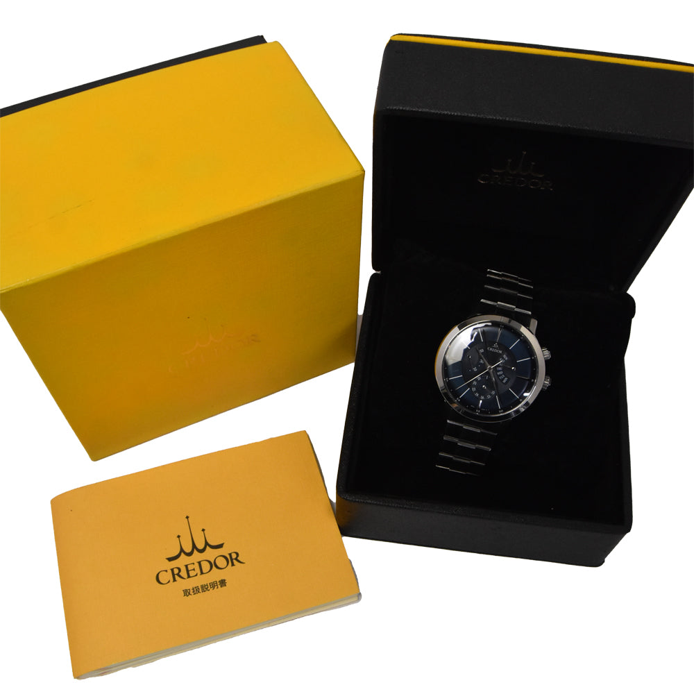 SEIKO CREDOR node GCBT995/4S76-00A0 Power reserve blue Dial Automatic Men's
 Watch I#147631