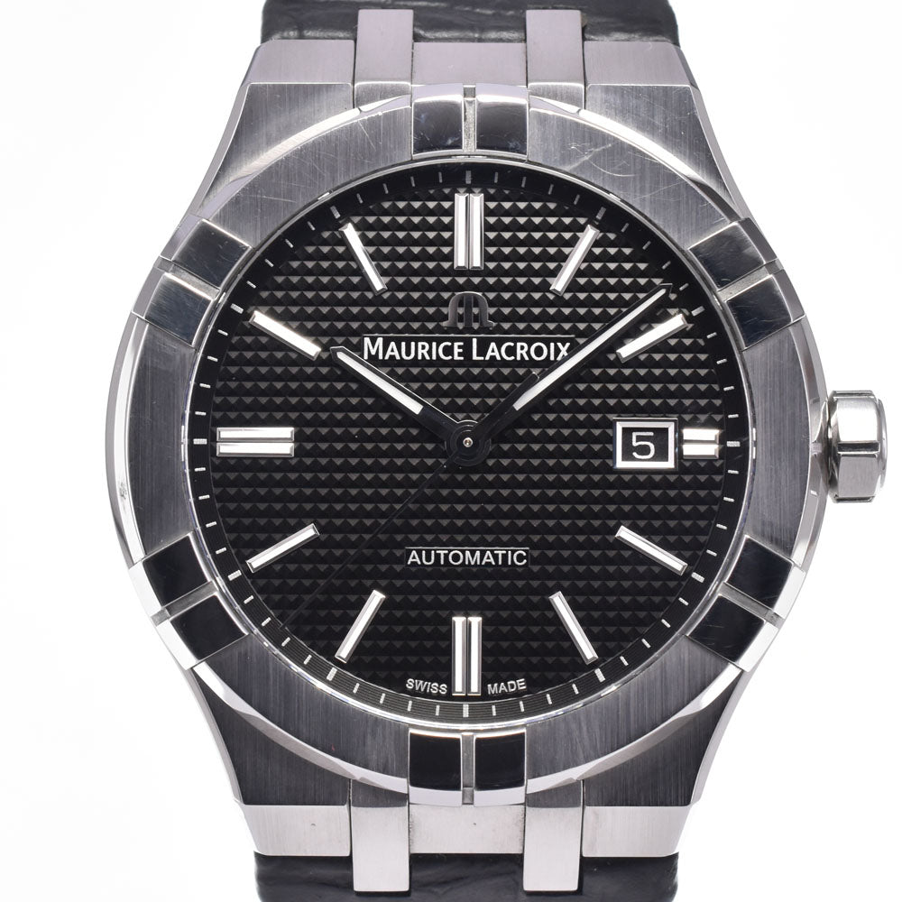 with paper MAURICE LACROIX icon AI6008-SS001-330-1 black Dial Automatic Men's
 Watch I#147637