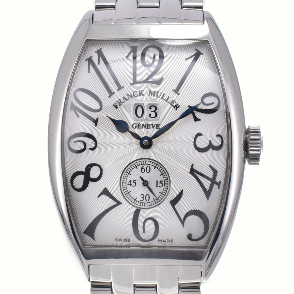 FRANCK MULLER Tonneau Curvex Grand Guiche 6850 S6 GG Date Silver Dial Automatic Men's
 Watch I#147639