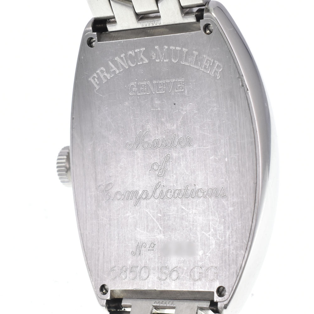 FRANCK MULLER Tonneau Curvex Grand Guiche 6850 S6 GG Date Silver Dial Automatic Men's
 Watch I#147639