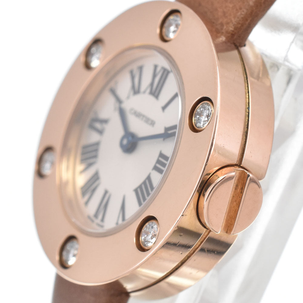 CARTIER Love watch WE800531 K18PG 6P Diamonds Silver Dial Quartz Ladies
 Watch I#147642