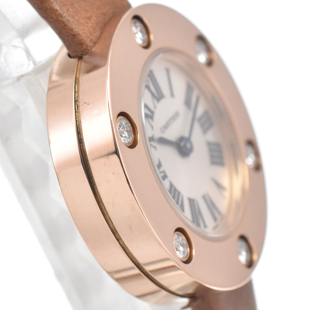 CARTIER Love watch WE800531 K18PG 6P Diamonds Silver Dial Quartz Ladies
 Watch I#147642