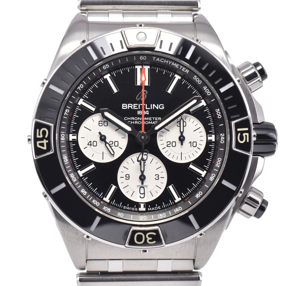 with paper BREITLING super chronomat AB0136 black Dial Automatic Men's
 Watch Q#147659