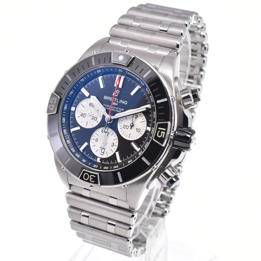 with paper BREITLING super chronomat AB0136 black Dial Automatic Men's
 Watch Q#147659