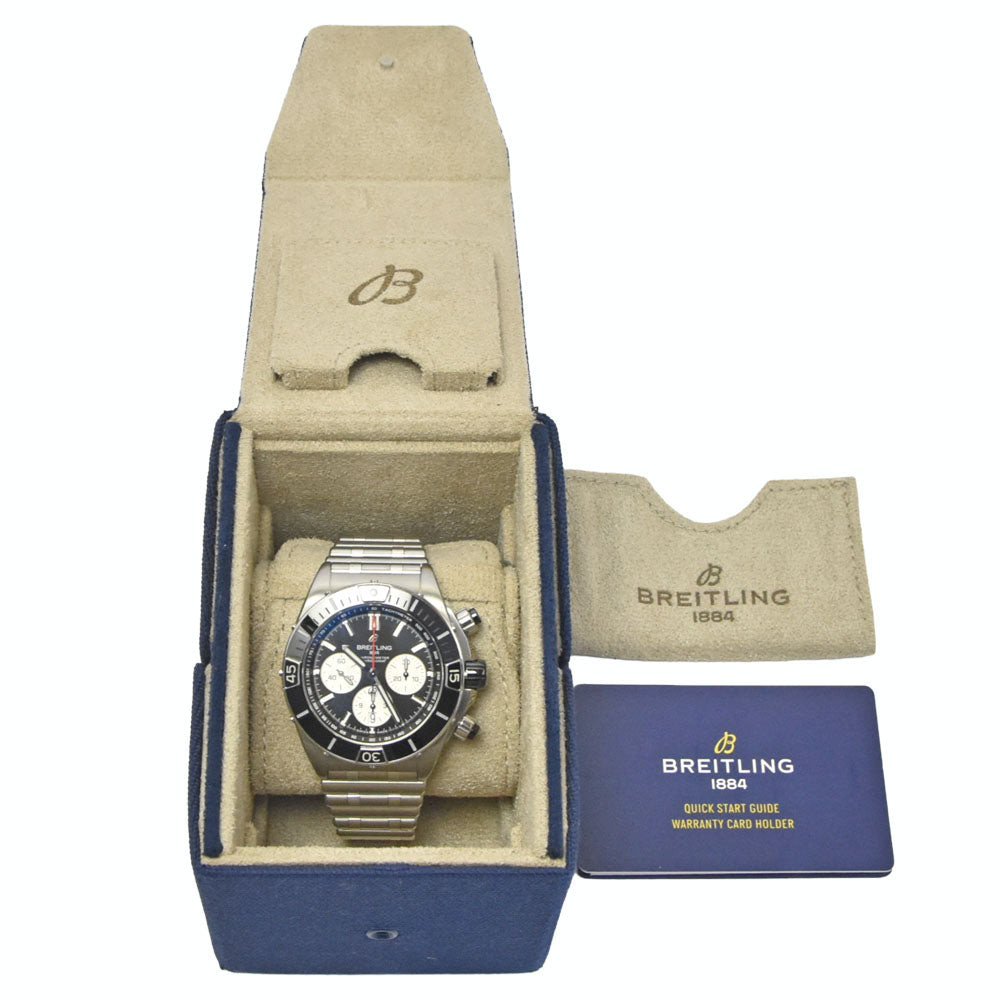 with paper BREITLING super chronomat AB0136 black Dial Automatic Men's
 Watch Q#147659