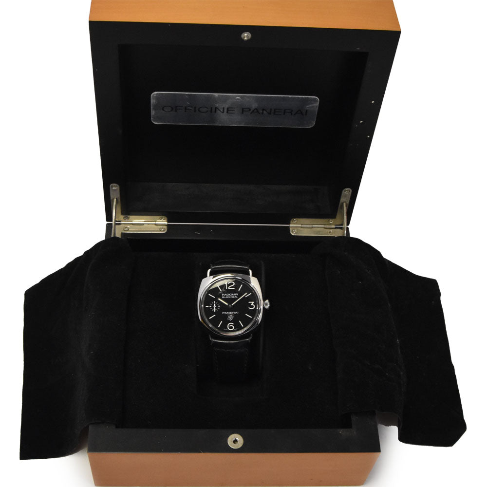 PANERAI Radio meal black seal PAM00380 Small second black Dial Hand Winding Men's
 Watch H#147665