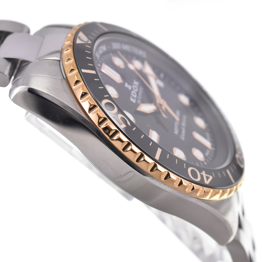 with paper EDOX Neptunian Grande Reserve Date Automatic 80801-3NRM-NIR black Dial Automatic Men's
 Watch I#147674