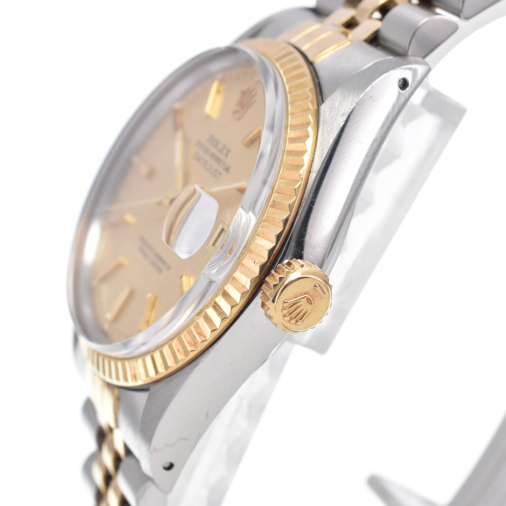 ROLEX Oyster Perpetual DATEJUST Ｒef.16013 vintage Stainless Steel/YG Cal.3035 gold Dial Automatic Men's
 Watch I#147678