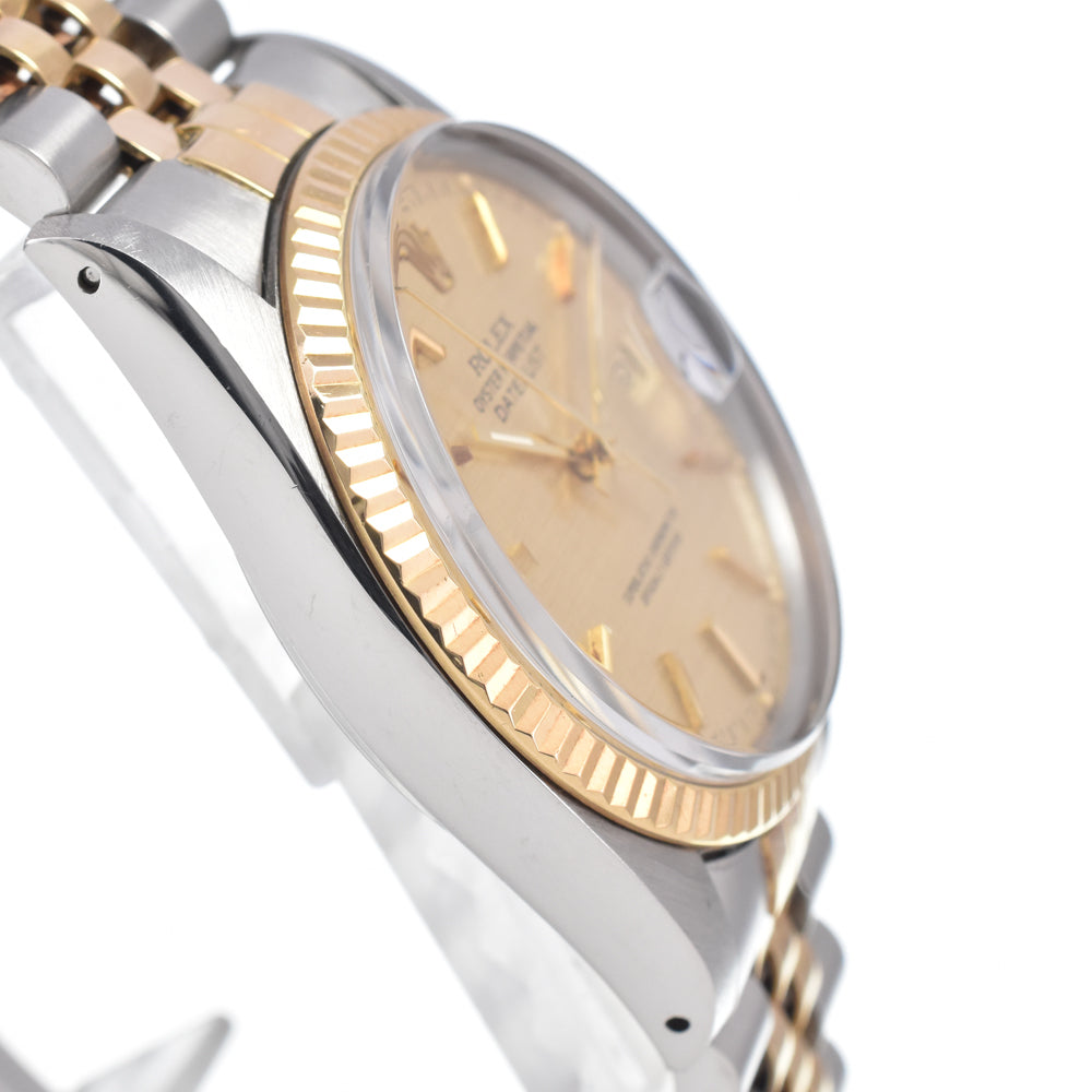 ROLEX Oyster Perpetual DATEJUST Ｒef.16013 vintage Stainless Steel/YG Cal.3035 gold Dial Automatic Men's
 Watch I#147678