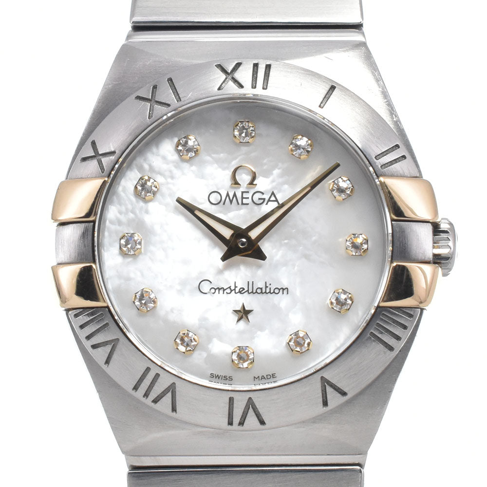 OMEGA Constellation Blush 123.20.24.60.55.006 12P diamond White shell Dial Quartz Ladies
 Watch H#147679